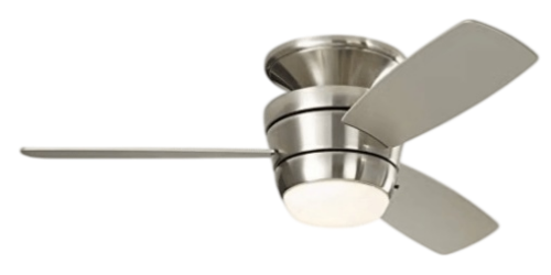 Harbor Breeze Mazon 44-in Brush Nickel Flush Mount Fan